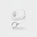 Clear AirPods Case With Silver Keychain Ring