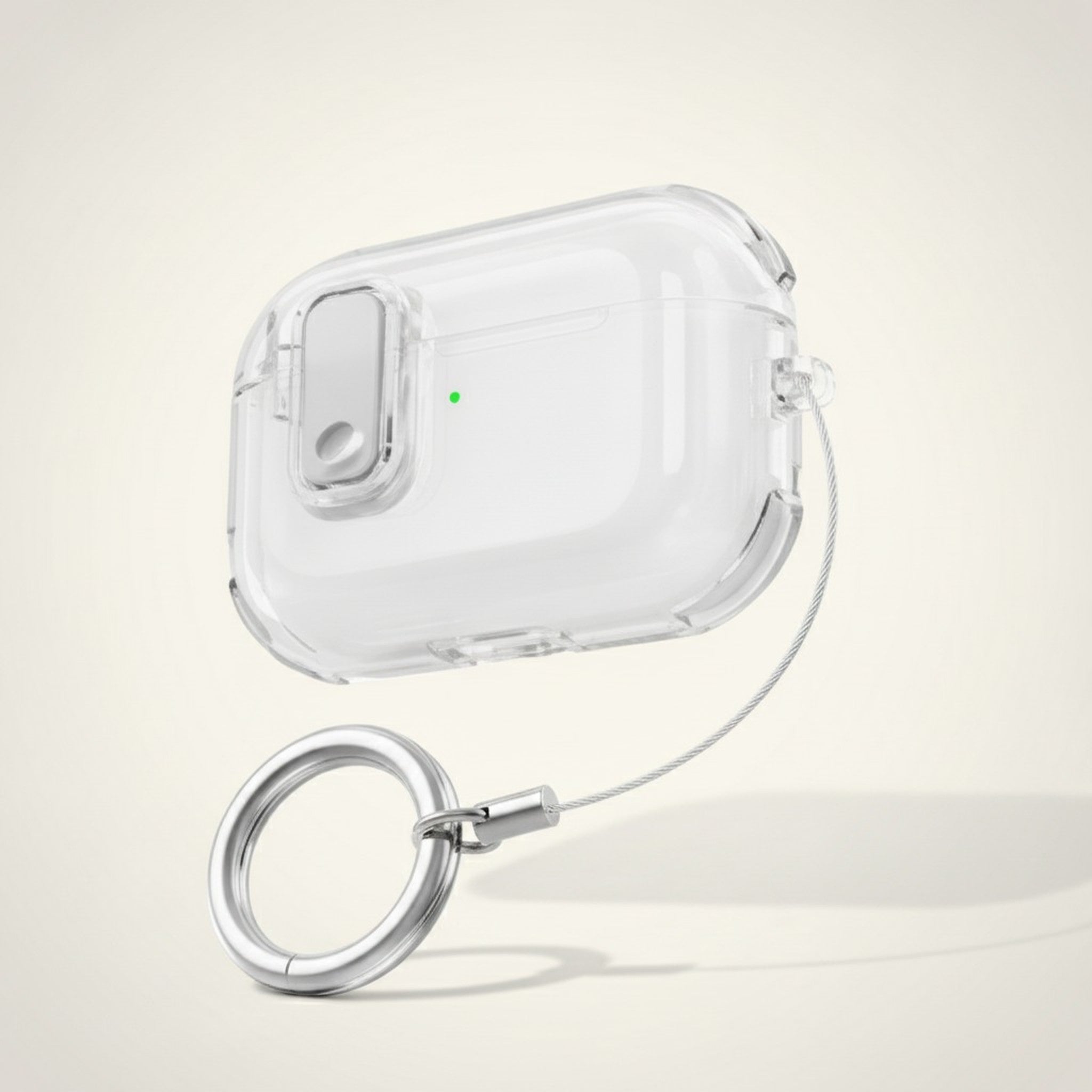 Transparent Anti-Drop Magnetic AirPods Case with Ring