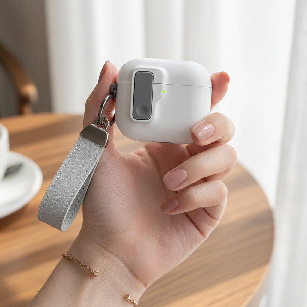 Leather AirPods Case With Keychain Charm