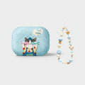 Cute Cat Blue Beaded Charm AirPods Case