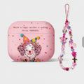 Pink Clown Beaded Charm AirPods Case