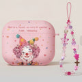 Pink Cartoon Clown AirPods Case with Lanyard