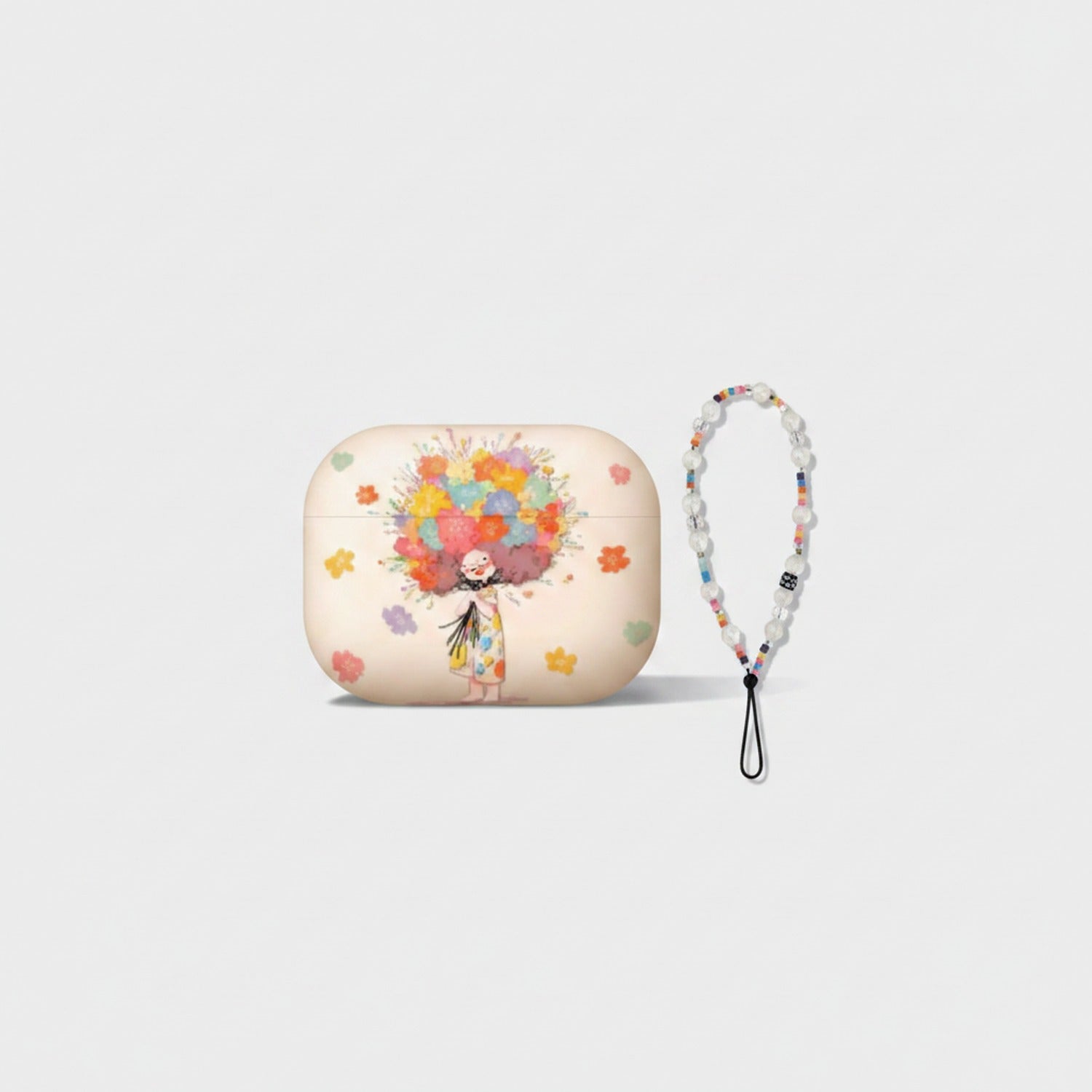 Colorful Flower Girl Beaded AirPods Case