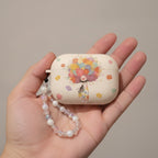 Yellow Flower Girl AirPods Case & Pearl Lanyard