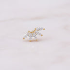 Crystal Marquise Flower Cluster Earrings - Default – jewelry (view 2)