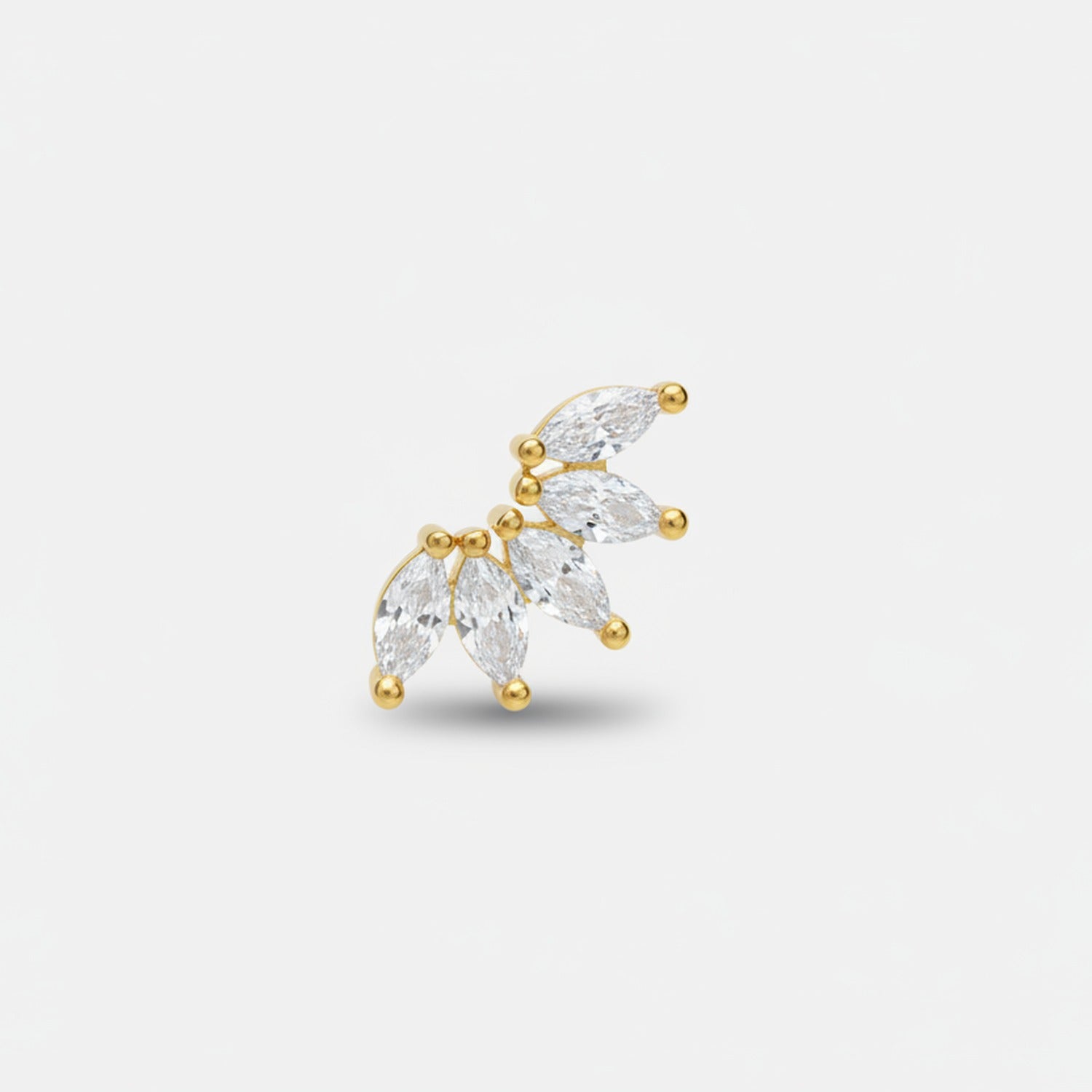 Crystal Marquise Flower Cluster Earrings - Default – jewelry (view 1)