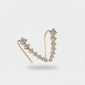 Rhinestone Curved Ear Crawler Earrings - Default 2 – jewelry (view 1)
