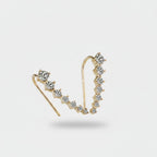 Rhinestone Curved Ear Crawler Earrings - Default 2 – jewelry (view 1)