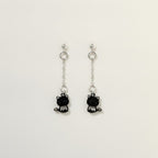 Cute Black Cat Dangle Earrings – jewelry (view 1)