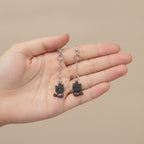 Cute Black Cat Dangle Earrings – jewelry (view 4)