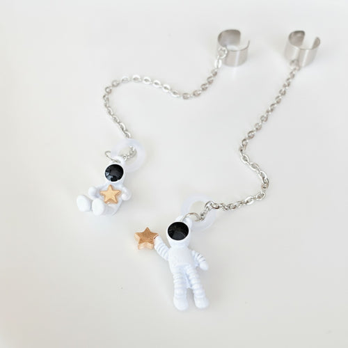 Astronaut Star Chain Ear Cuffs – jewelry (view 1)