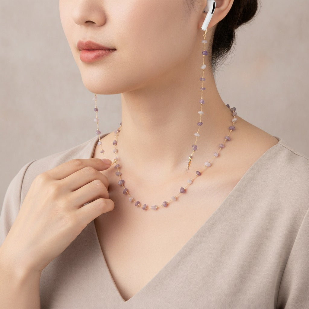 Natural Stone Earbud Anti-Loss Chain – tech (view 3)