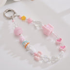 Trendy Beaded Keychain with Fruit Charm – apparel accessories (view 1)