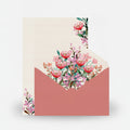 Floral Envelope Stationery Set Pink (view 1)