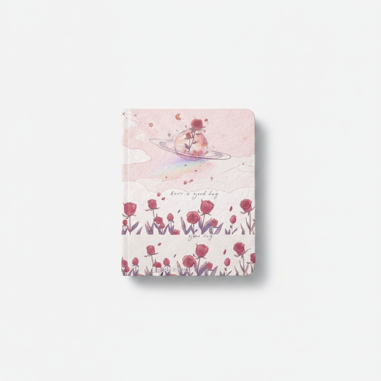 Rose Flower Aesthetic Lined Notebook Set
