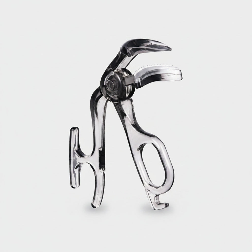 Clear Glass Eyelash Curler With Black Handle
