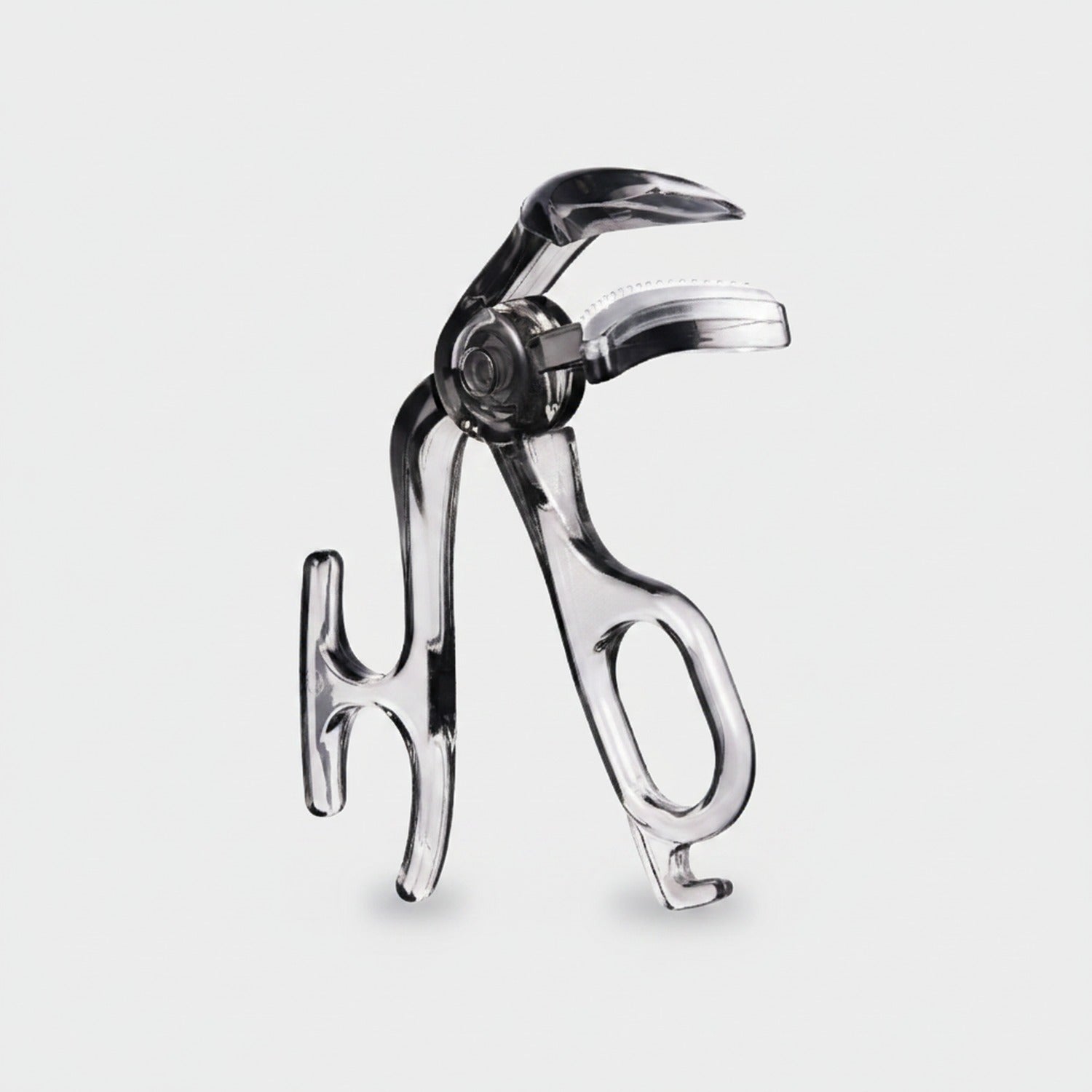 Clear Glass Eyelash Curler With Black Handle