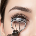 Clear Glass Eyelash Curler With Black Handle