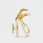 Golden Crane Mirror Compact With Pink Accents
