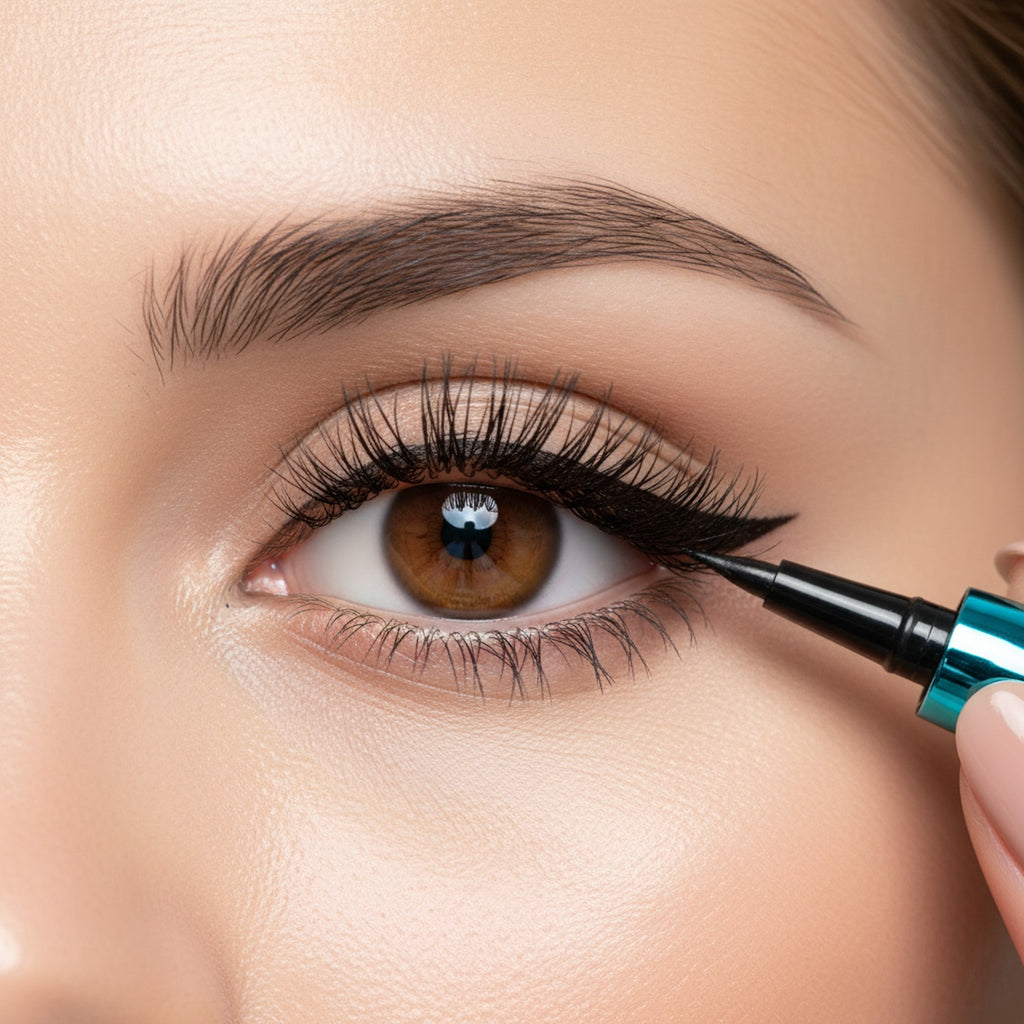 Turquoise Liquid Eyeliner Pen Set With Precision Tips
