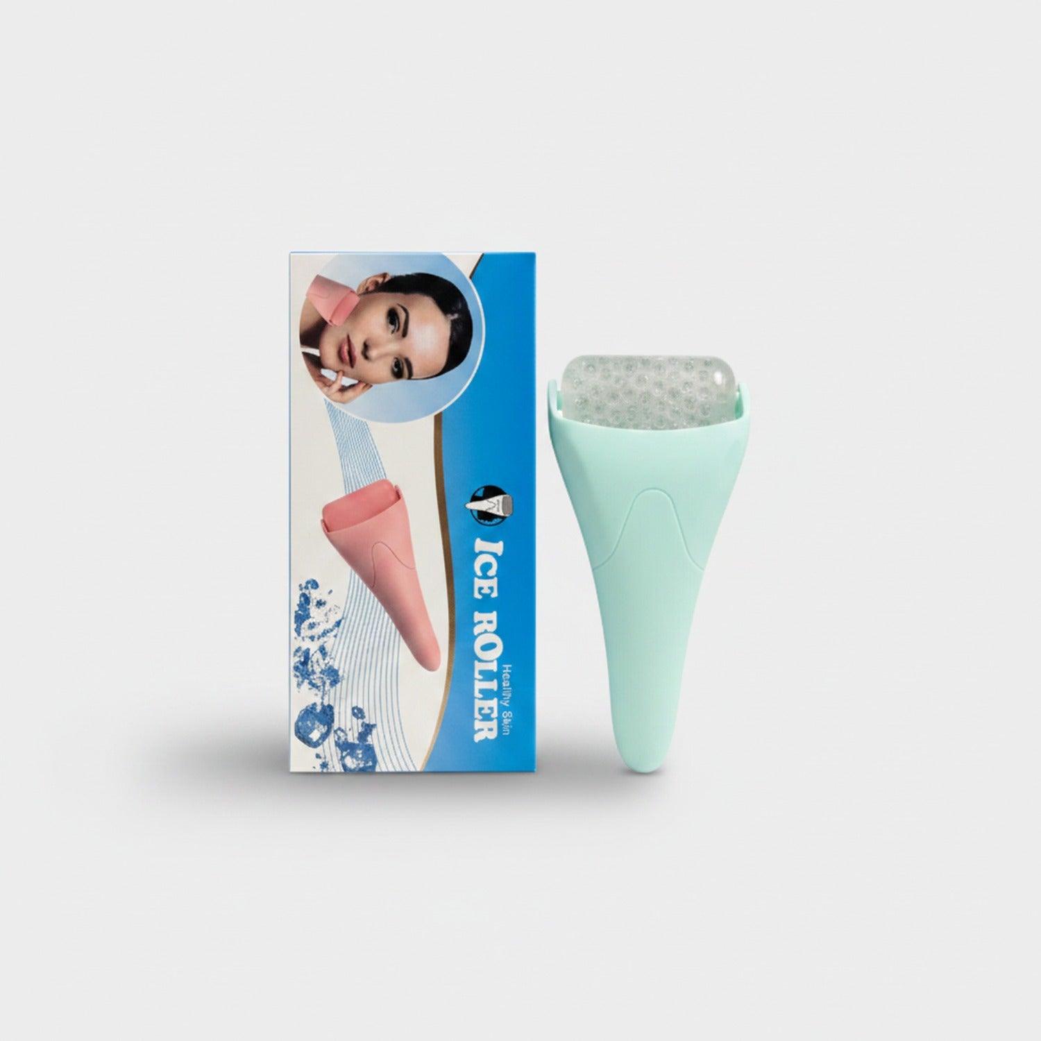 Mint Green Ice Roller With Gel Beads