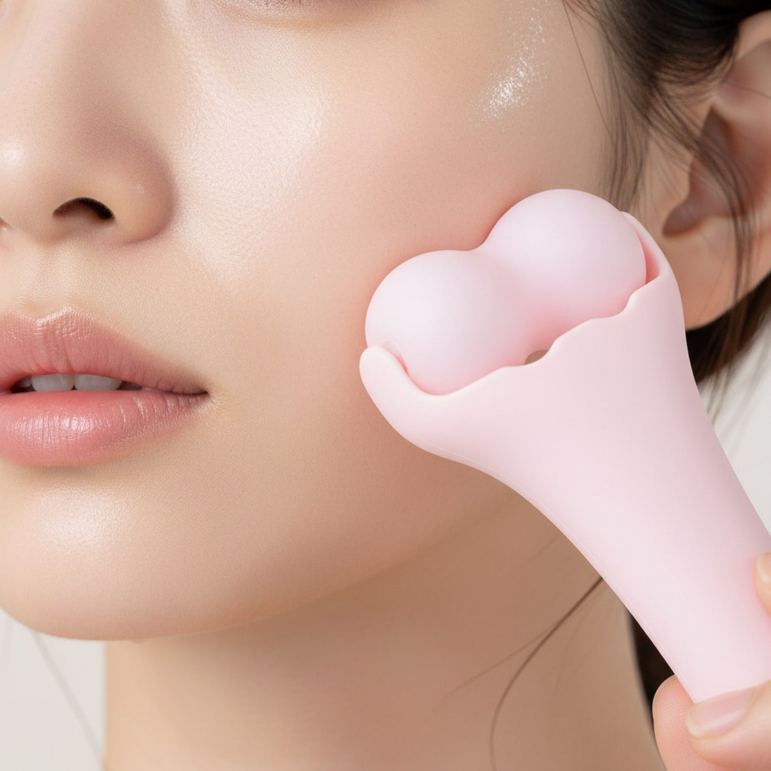 Pink Ice Roller Cold Therapy Beauty Tool