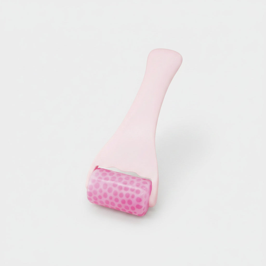 Pink Textured Face Massage Roller Tool