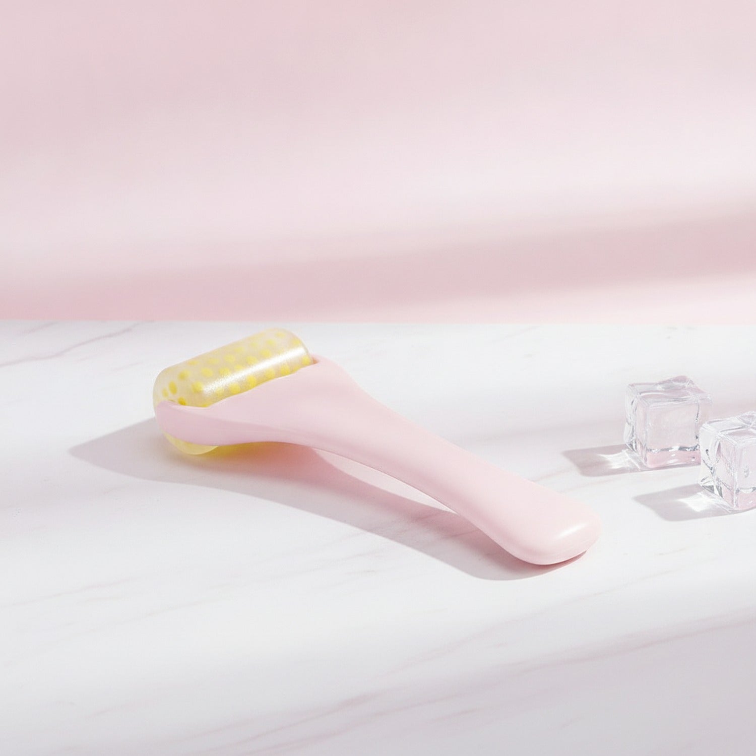Yellow Sponge Facial Roller Beauty Tool Pink
