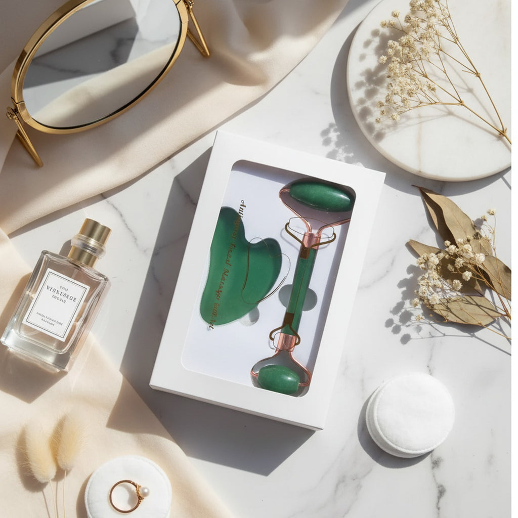 Jade Roller & Gua Sha Beauty Tool Set – Korean beauty tool (view 3)