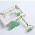 Jade Gua Sha Roller Anti-Aging Facial Massage Set