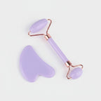 Amethyst Crystal Facial Roller & Gua Sha Set
