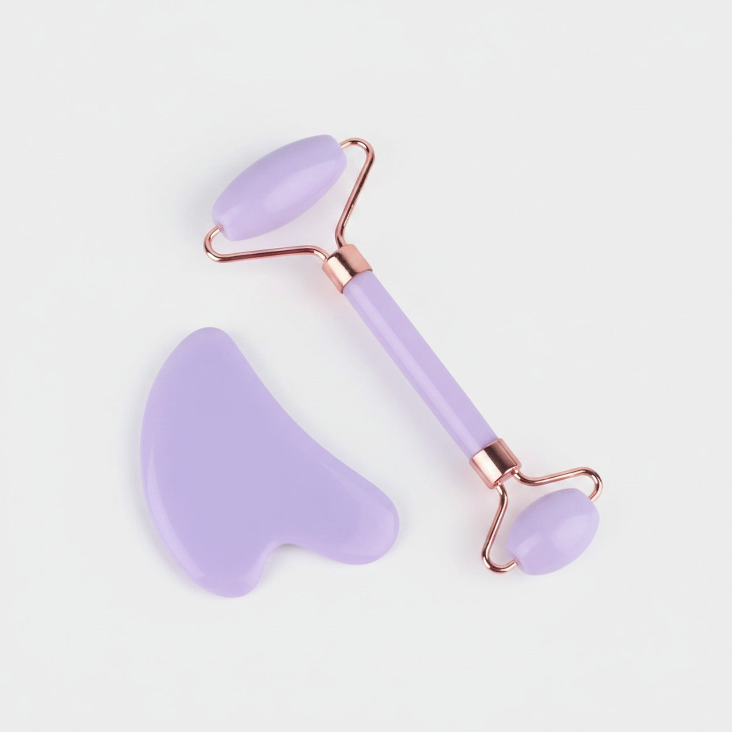 Amethyst Crystal Facial Roller & Gua Sha Set