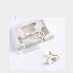 Jade Roller Beauty Set Gold Bow Handle