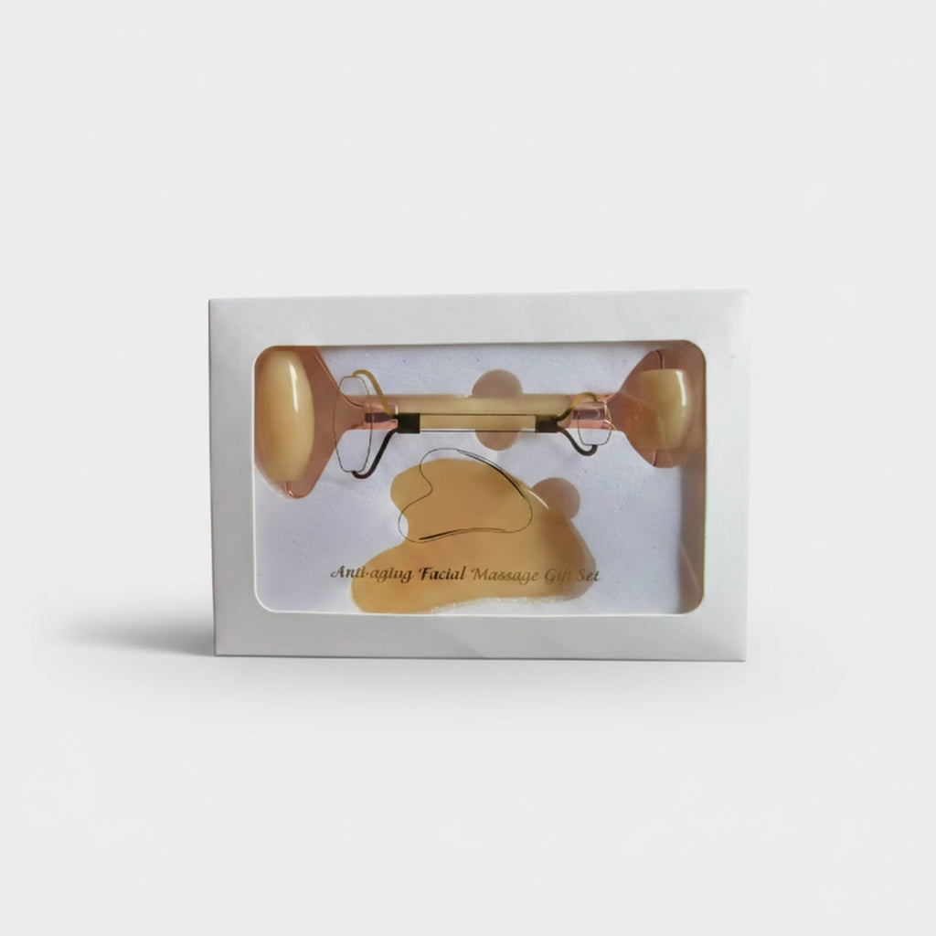 Golden Facial Massage Roller Gift Set