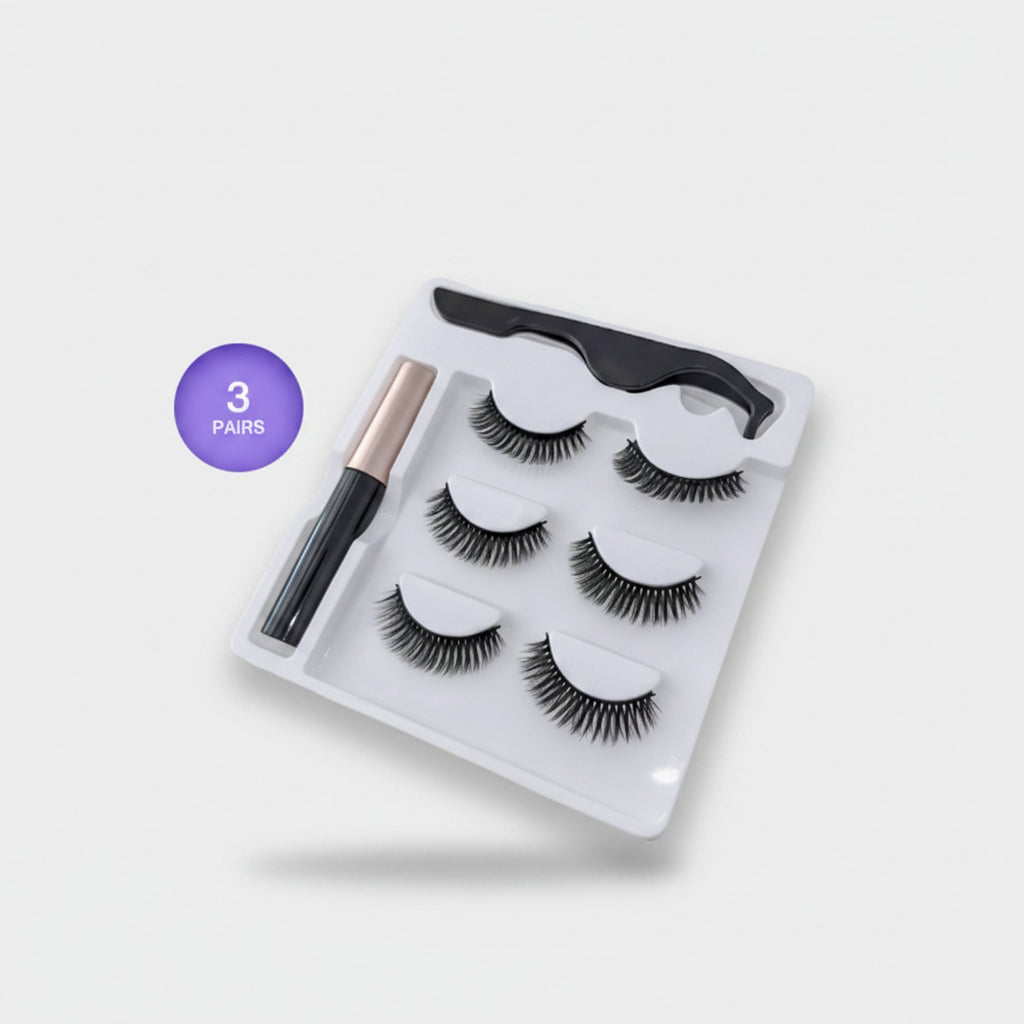 Magnetic False Eyelashes Kit with Eyeliner