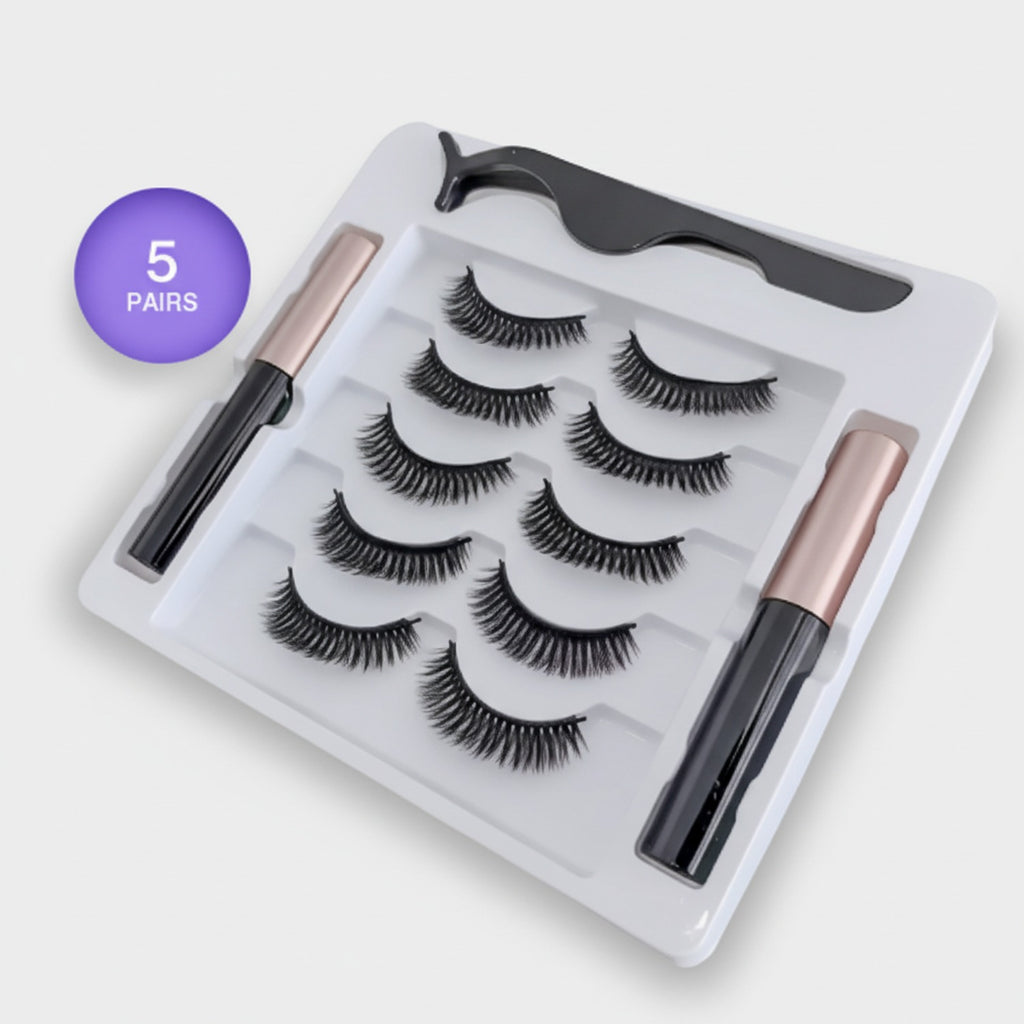 Magnetic False Eyelashes Kit With Eyeliner