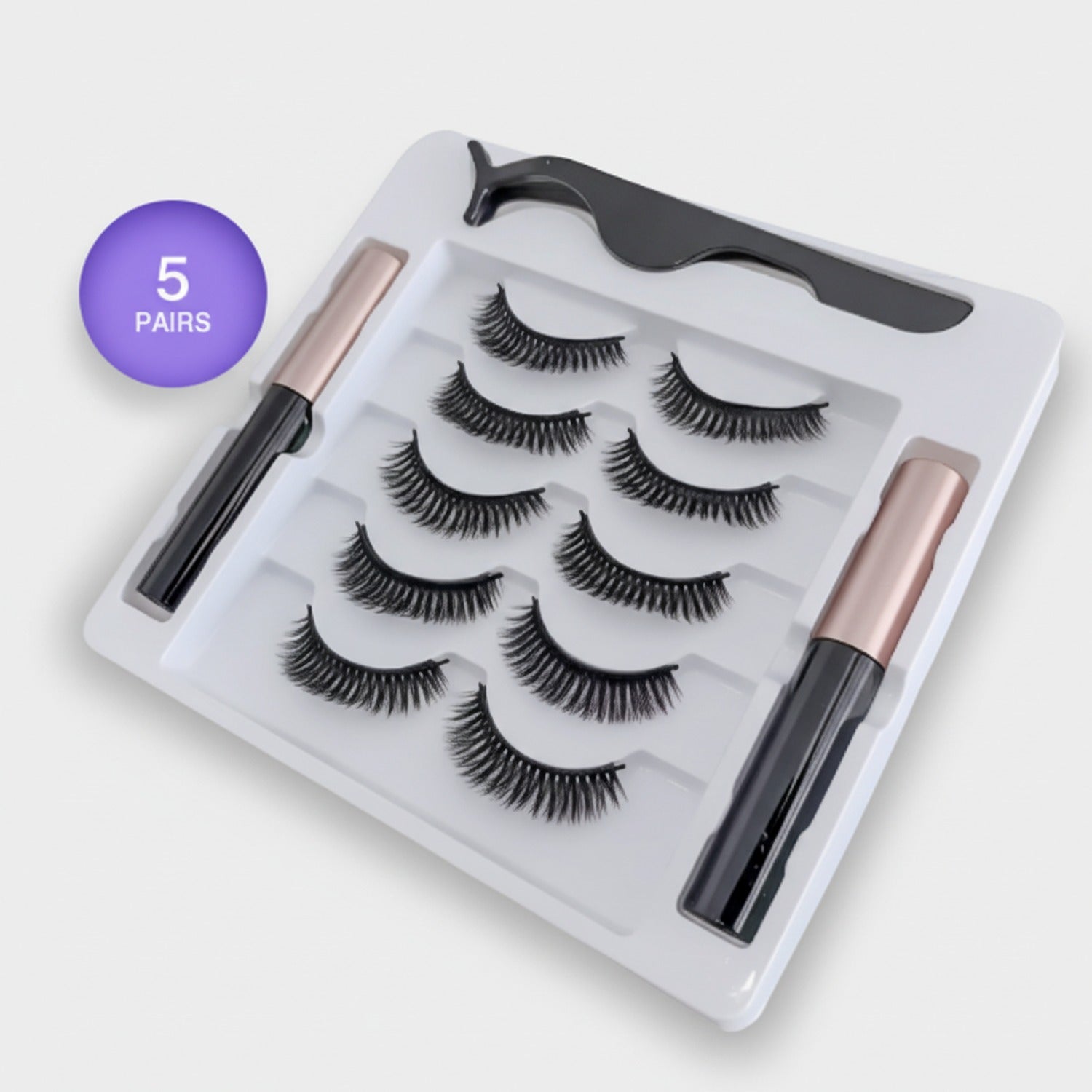 Magnetic False Eyelashes Kit With Eyeliner