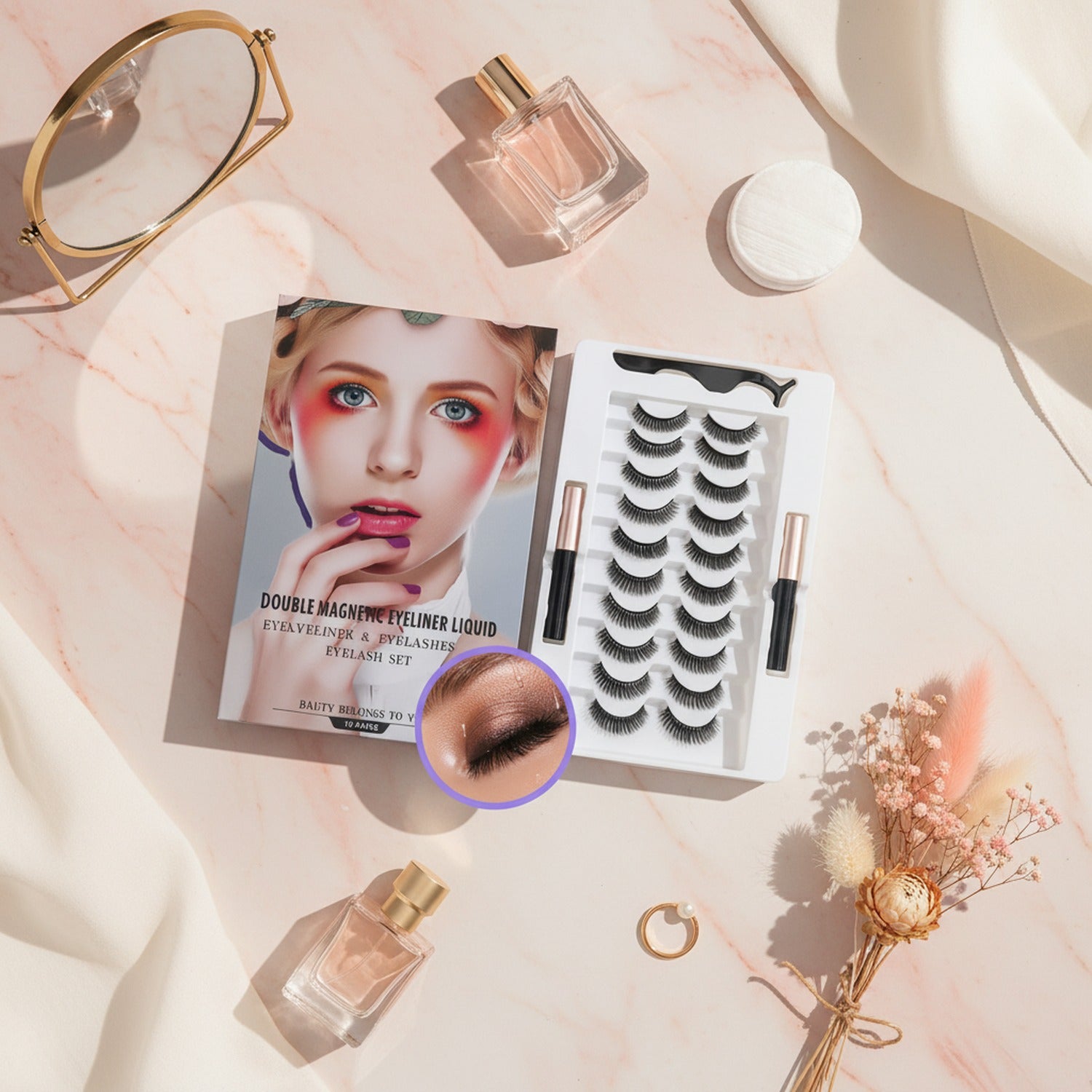 Magnetic Eyeliner Liquid Eyelash Set Black – Korean beauty tool (view 3)