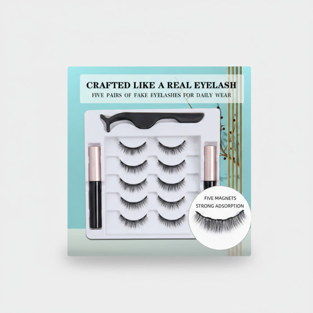 Magnetic False Eyelashes Set With Applicator