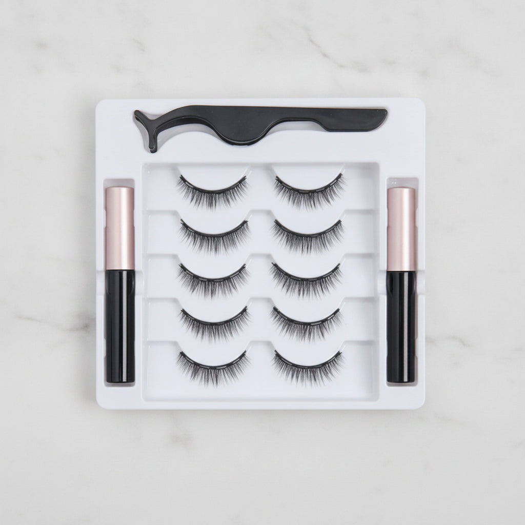 Magnetic False Eyelashes Set With Applicator – Korean beauty tool (view 2)