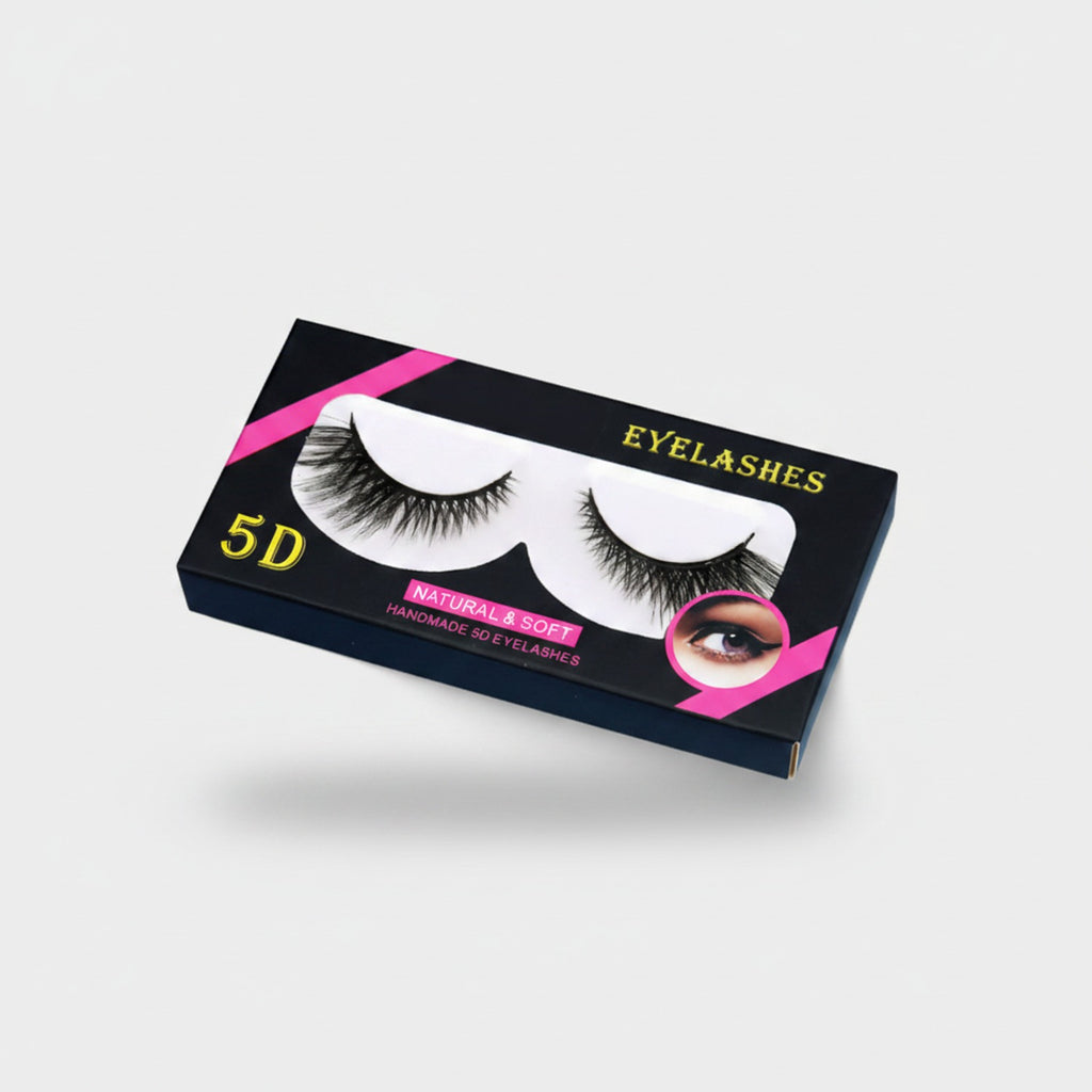5D Natural Black Handmade Soft Eyelashes