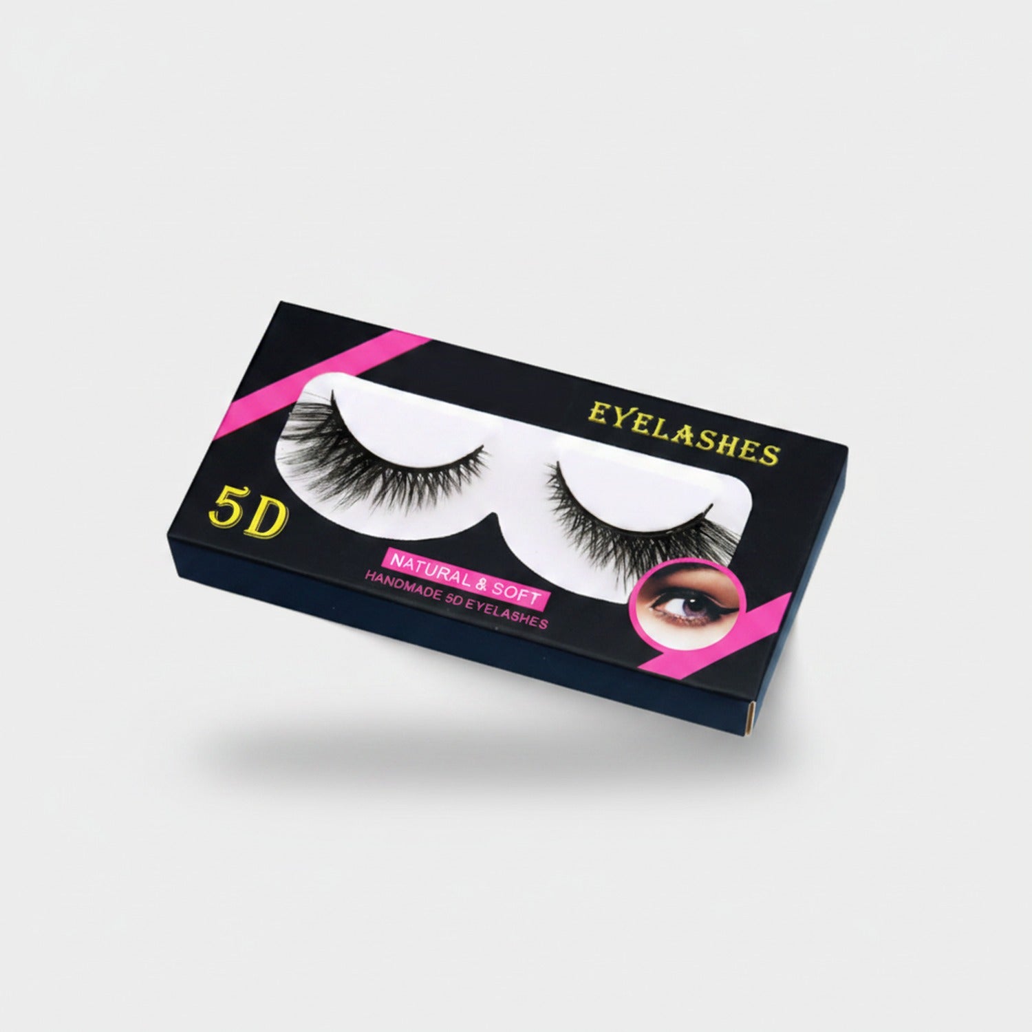 5D Natural Black Handmade Soft Eyelashes
