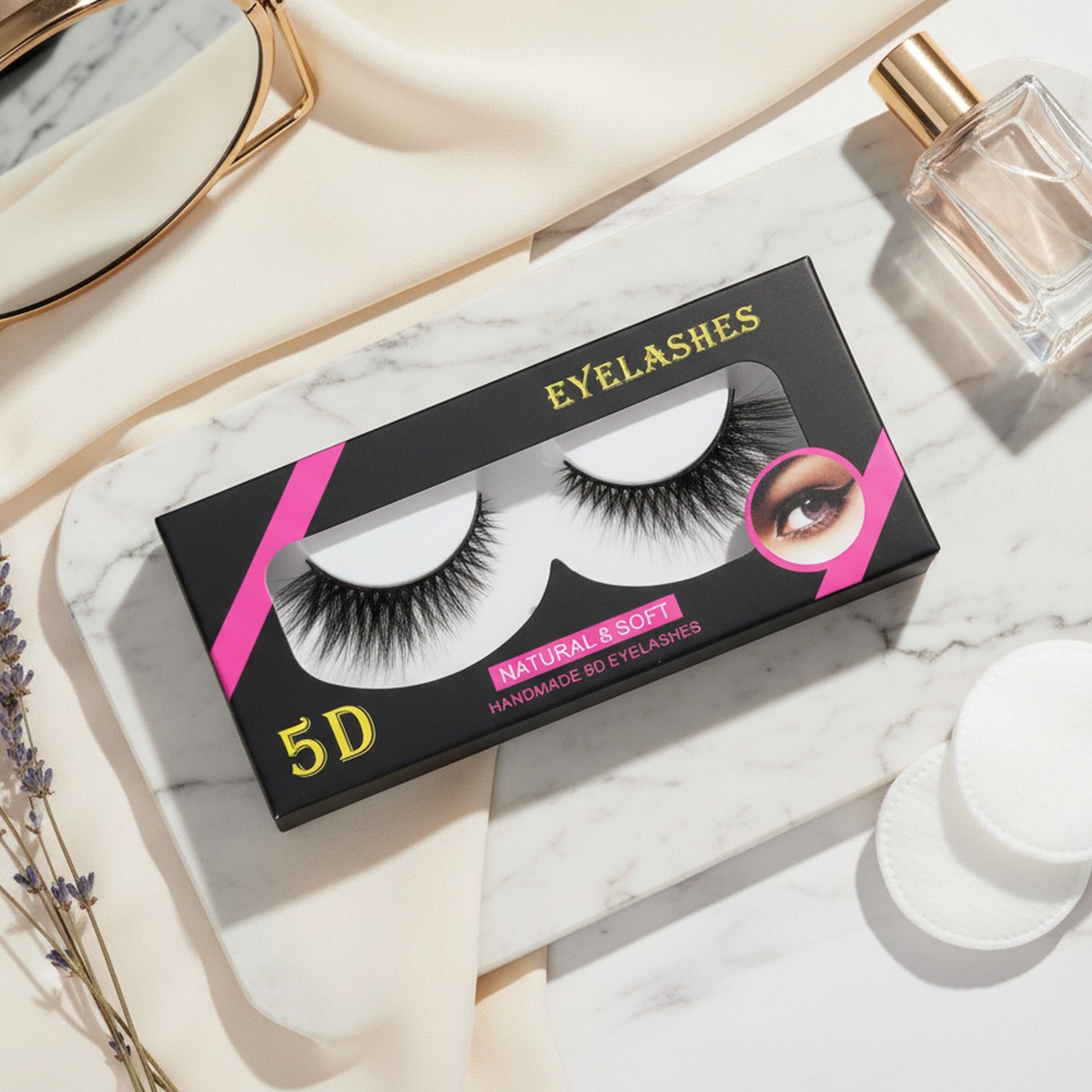 5D Natural Black Handmade Soft Eyelashes – Korean beauty tool (view 3)