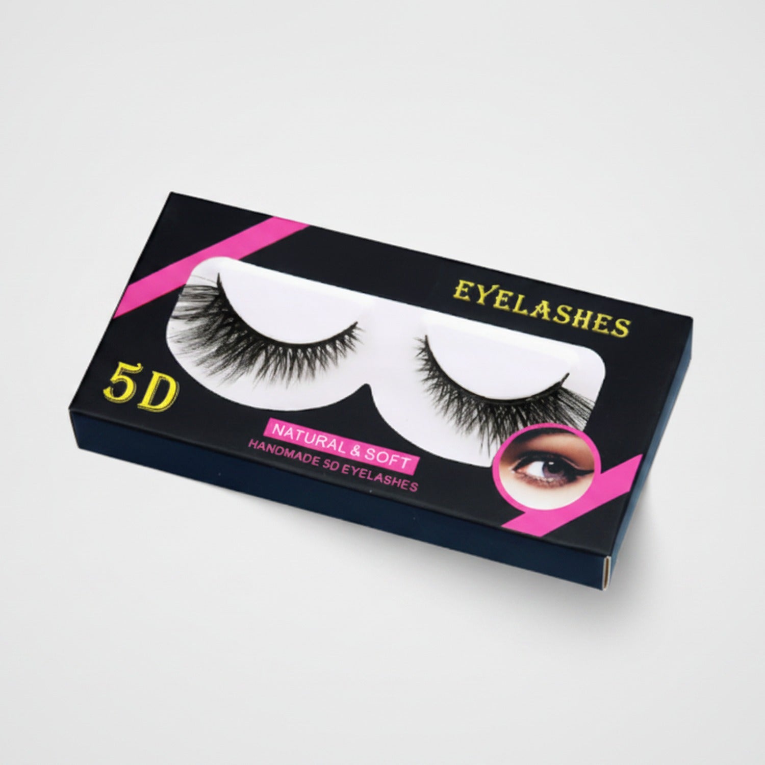 5D Natural Black Handmade Soft Eyelashes