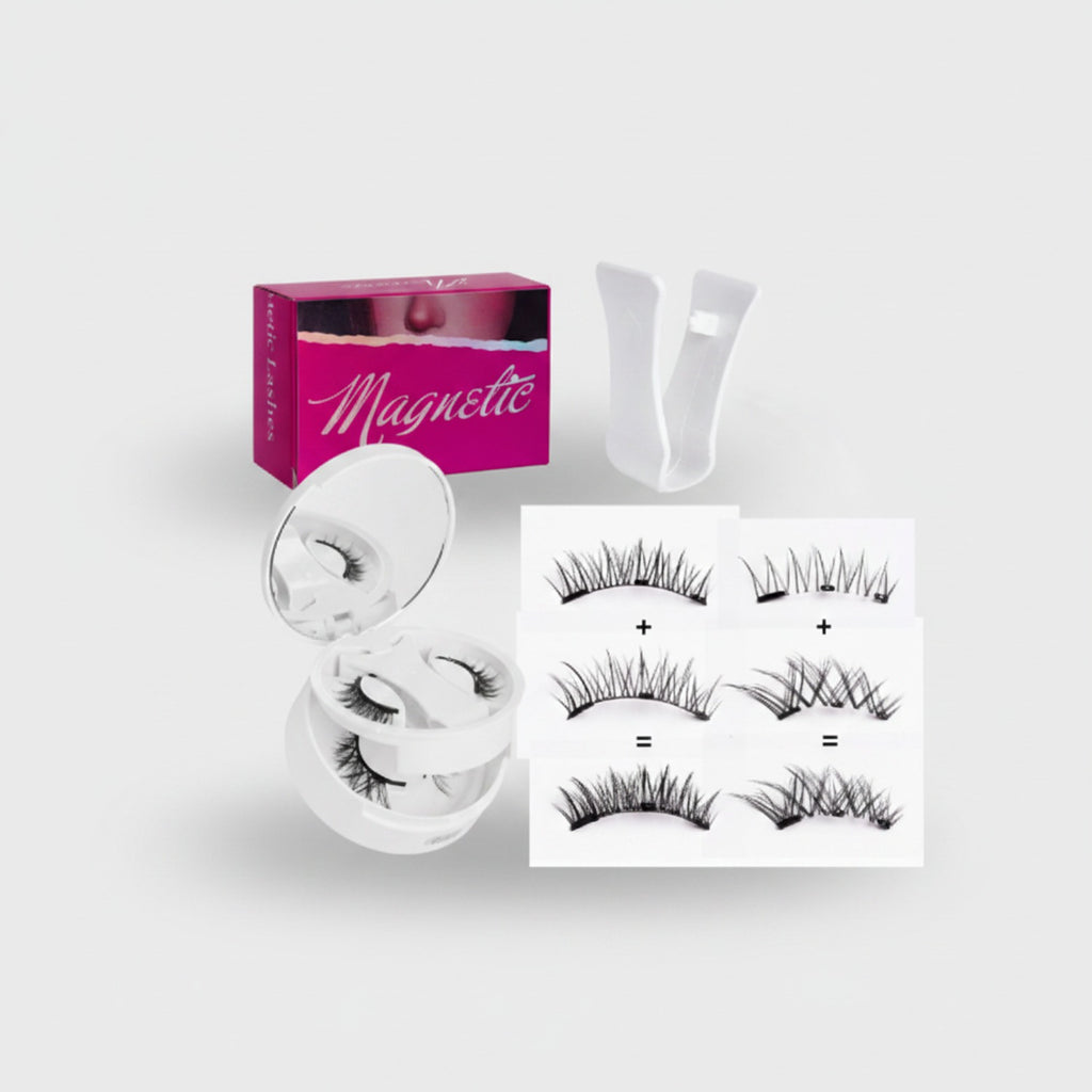 Magnetic False Eyelashes with Mirror Case
