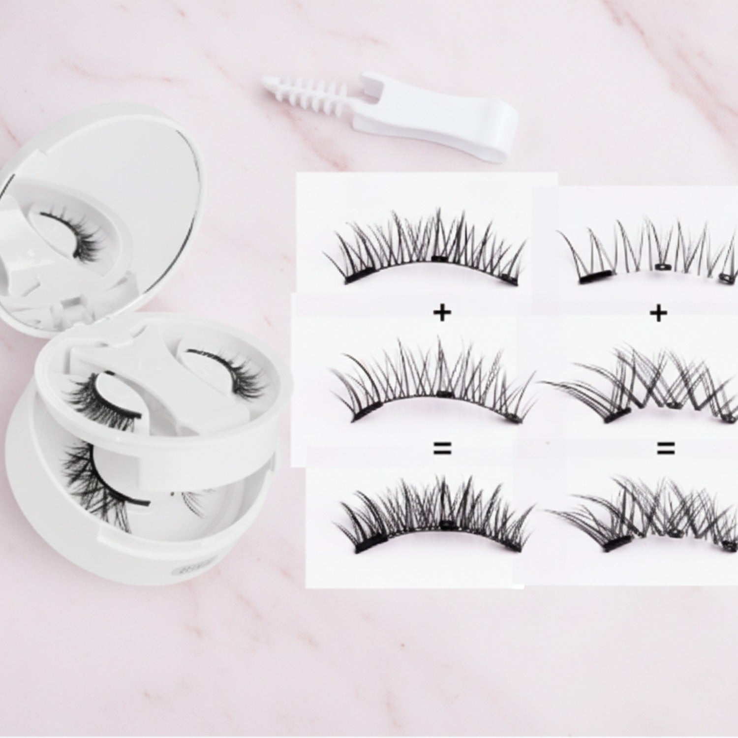 Magnetic False Eyelashes With Mirror Case