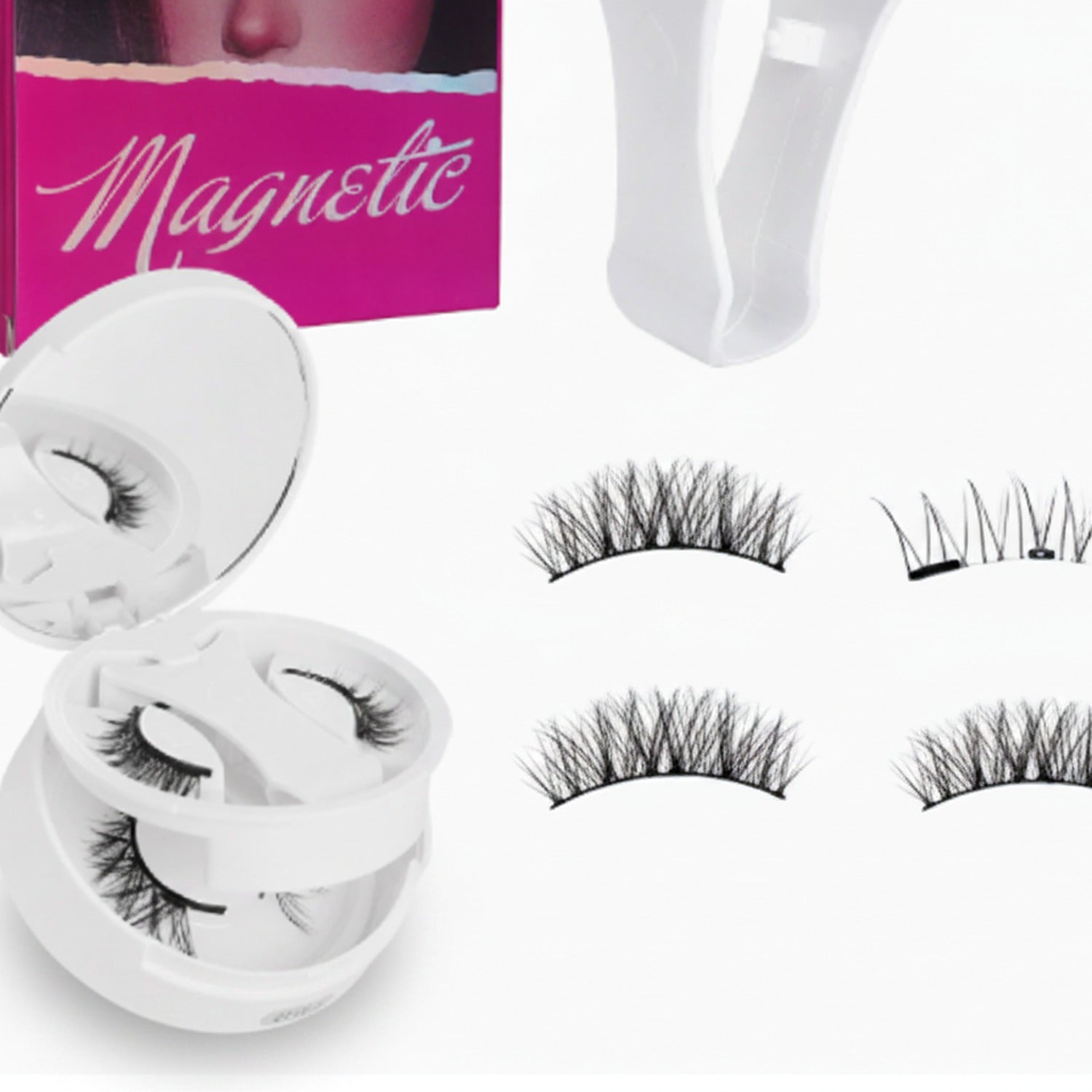 Magnetic False Eyelashes With Mirror Case
