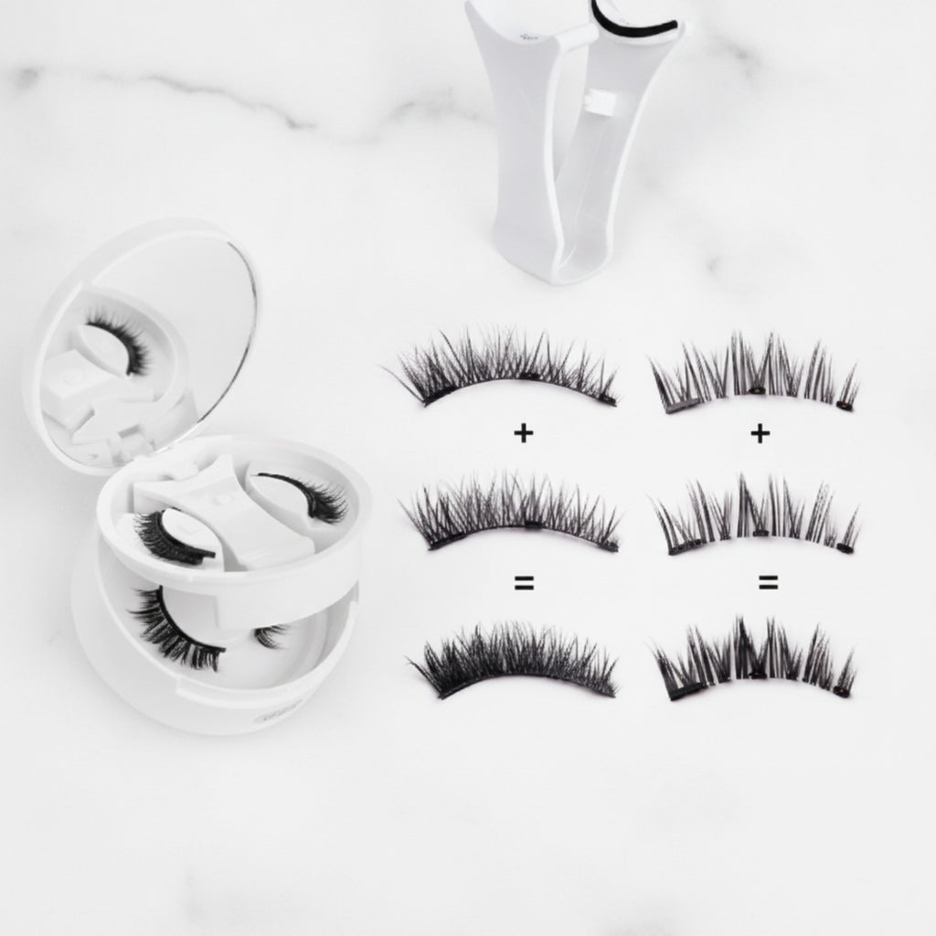 Magnetic False Eyelashes With Storage Mirror Set – Korean beauty tool (view 2)