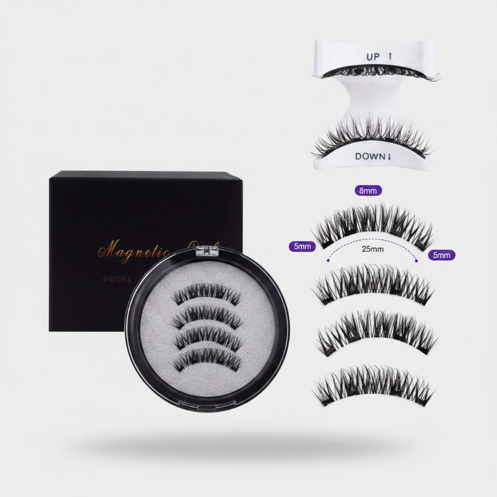 Magnetic False Eyelashes Set With Mirror Case