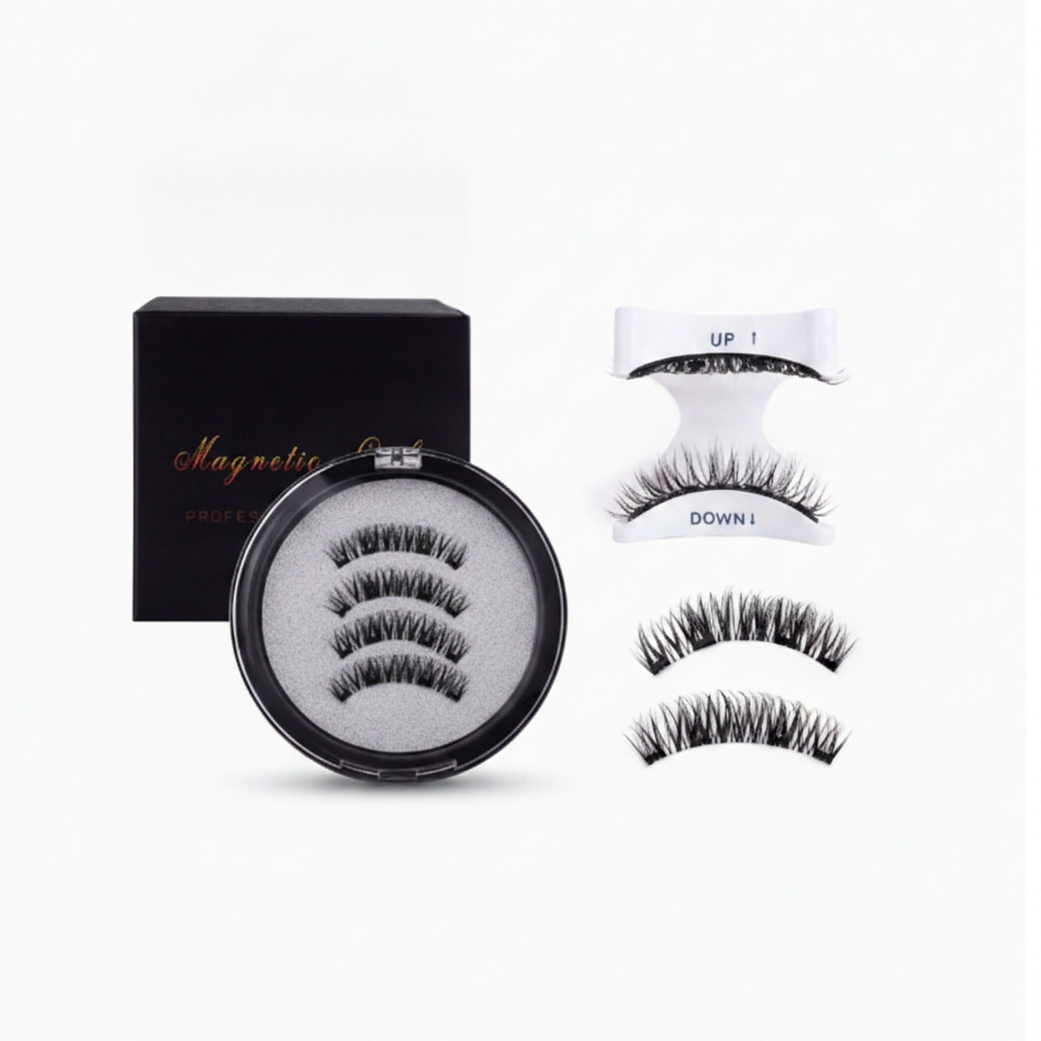 Magnetic False Eyelashes Set With Mirror Case